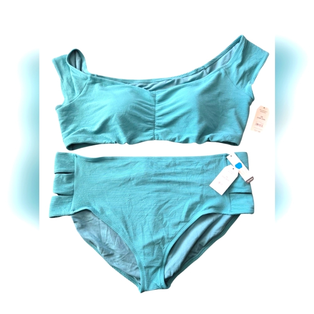NWT Stylish Aqua Bikini Set Size 3x